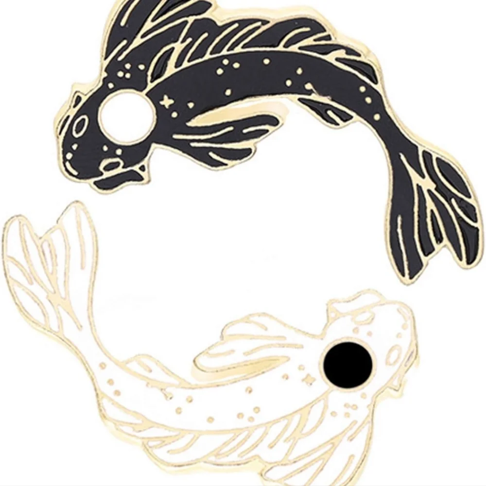 Black and White Fish Pin